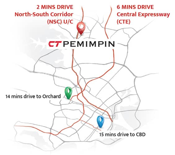 CT Pemimpin Location Map